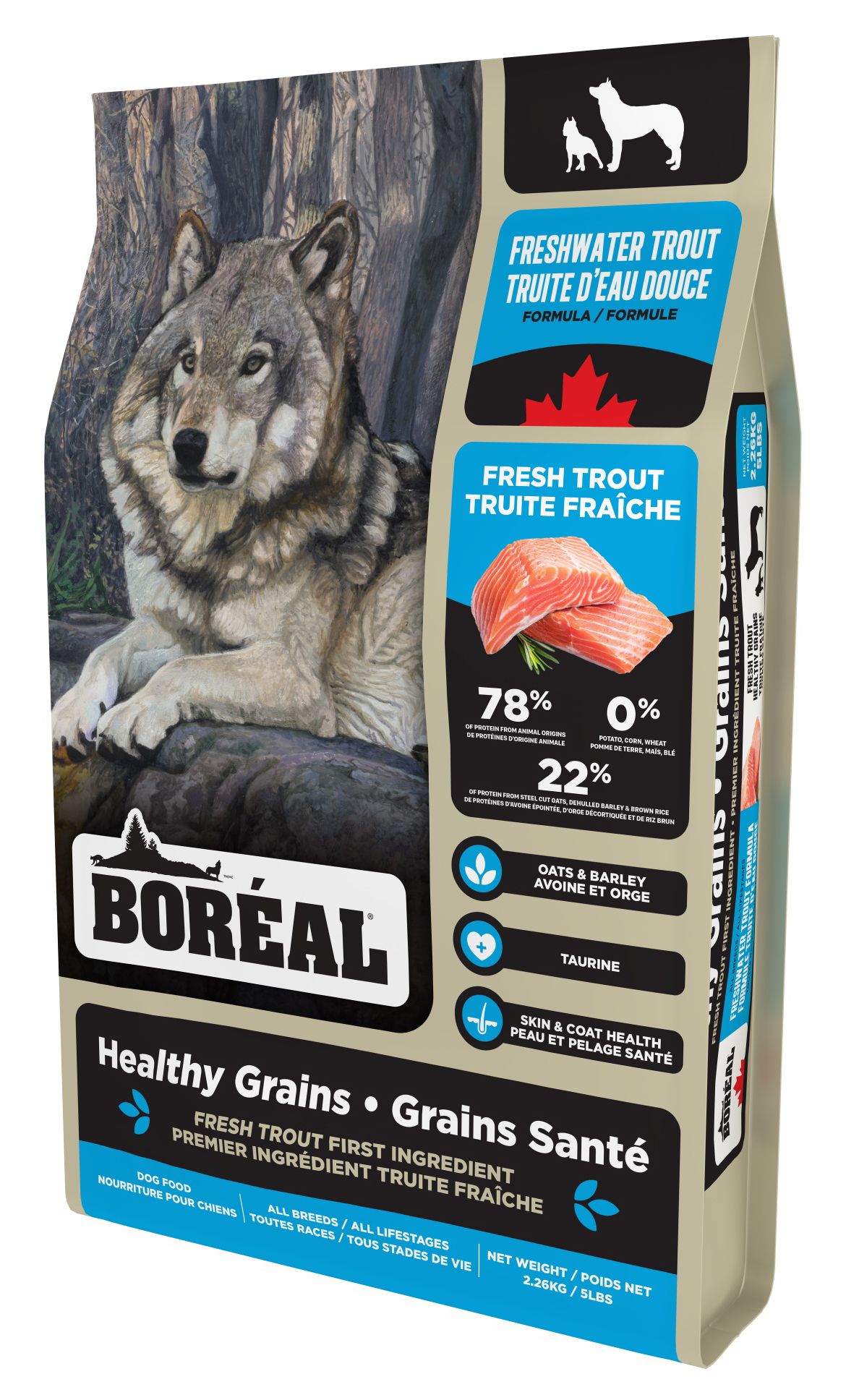 Boreal Healthy Grains Freshwater Trout Dog Food
