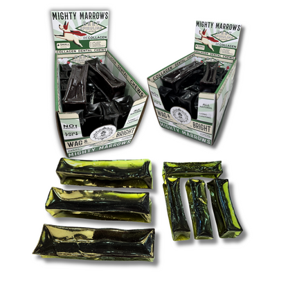 Wag & Bright Mighty Marrows Spirulina & Beef Dental Collagen Chews for Dogs