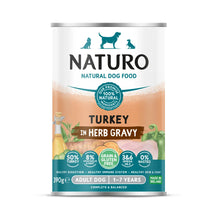 Naturo Adult Turkey in Herb Gravy: Grain-Free Wet Dog Food 390g