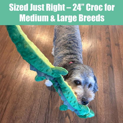 Spot® Skinneeez™ Extreme Triple Squeak 25" Dog Toy Crocodile