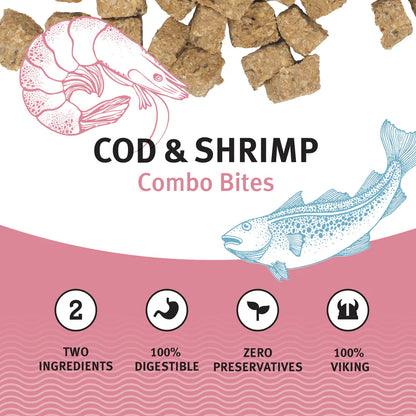 ICELANDIC+ Cod & Shrimp Combo Bites Dog Treats 3oz