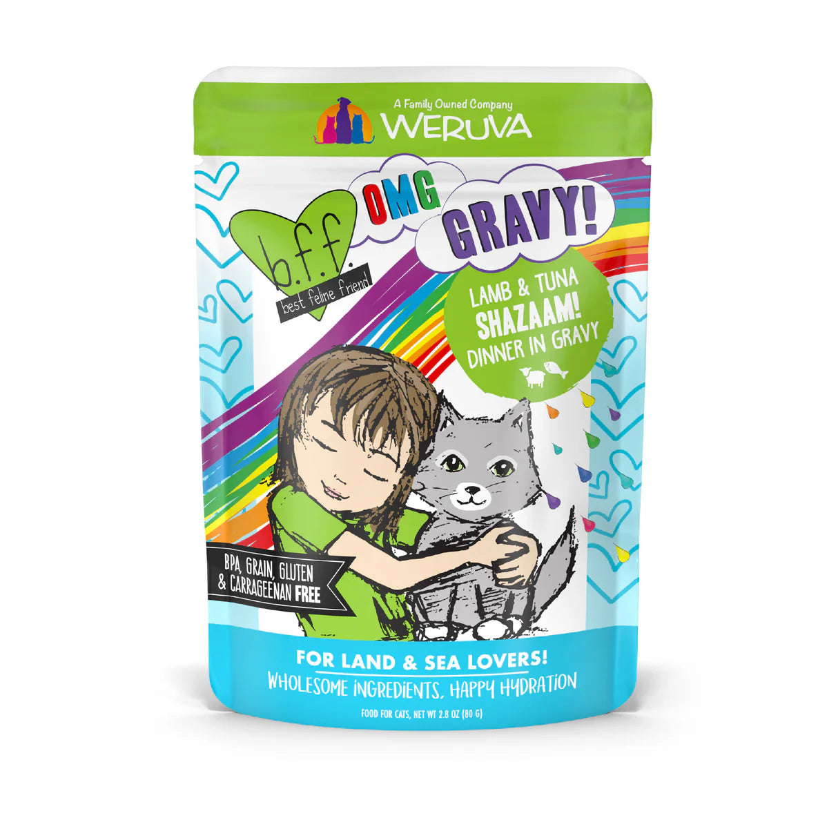 Weruva BFF OMG Lamb & Tuna Shazaam! Dinner in Gravy for Cats 2.8oz