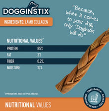Doggin Stix Braided Lamb Collagen 12"