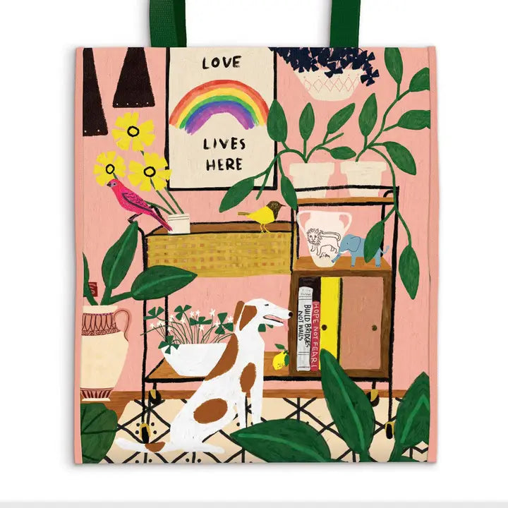 Love Lives Here Reusable Shopping Bag