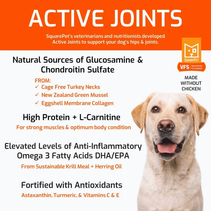 Square Pet VFS Canine Active Joints + Healthy Heart