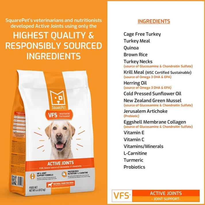 Square Pet VFS Canine Active Joints + Healthy Heart