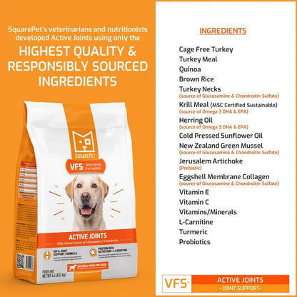 Square Pet VFS Canine Active Joints + Healthy Heart