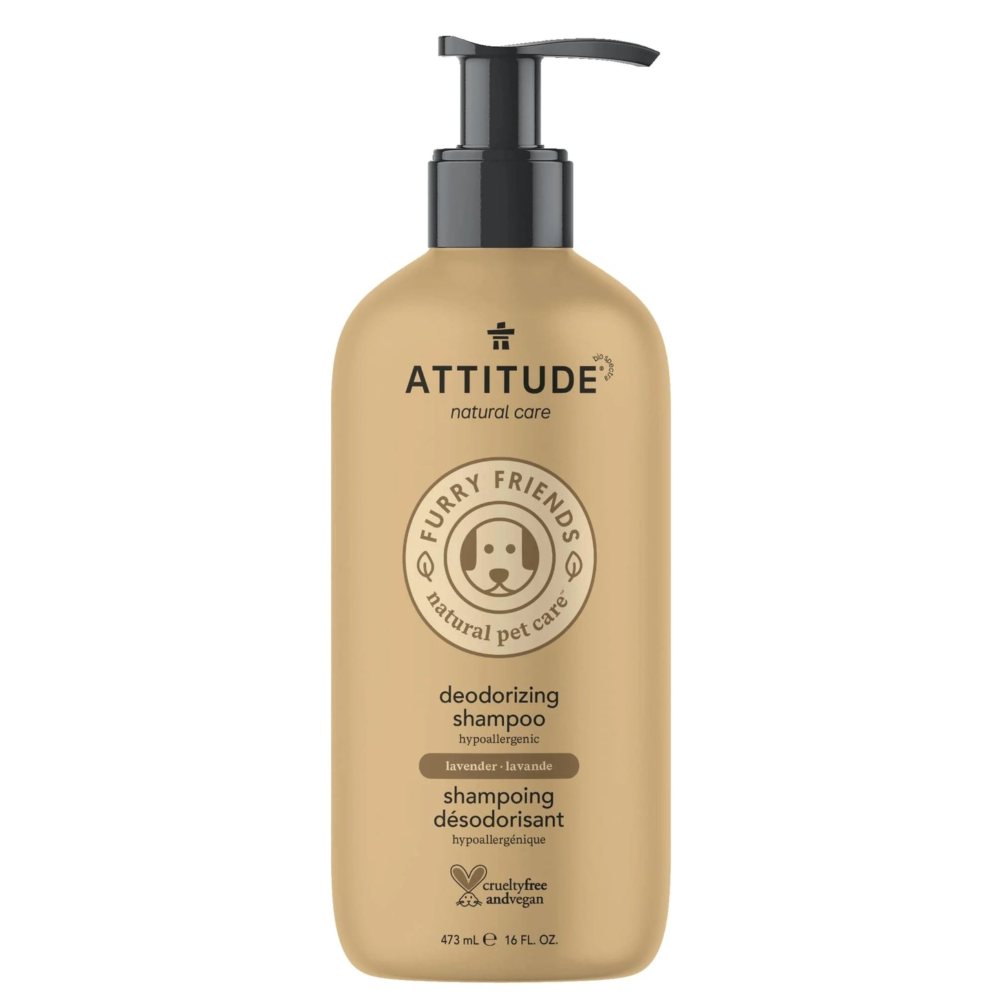 Attitude🍁 Furry Friends Lavender Hypoallergenic Deodorizing Shampoo 16oz