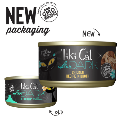 Tiki Cat After Dark Chicken Shreds Cat Food 2.8oz