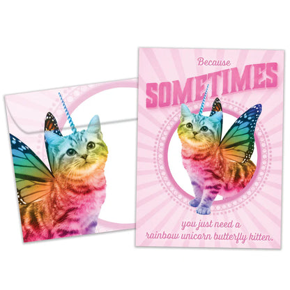 Tree Free Greetings🍁 Rainbow Unicorn Blank Card