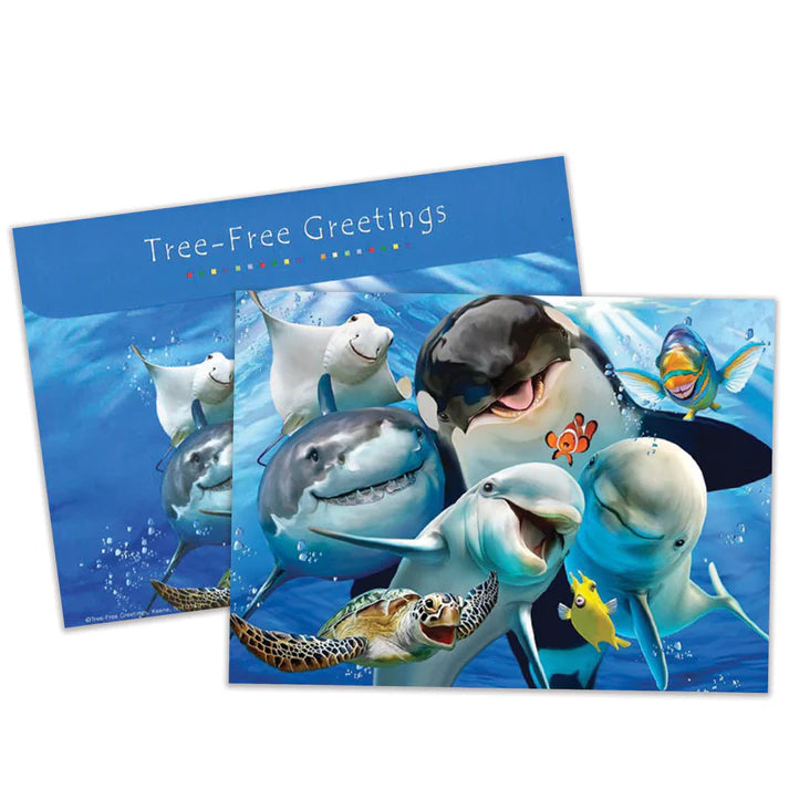 Tree Free Greetings🍁 Ocean Selfie Blank Card