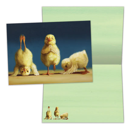 Tree Free Greetings Chick Yoga All Occassion Card