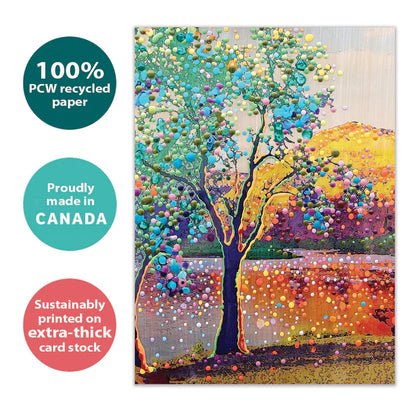 Tree Free Greetings🍁 Colourful Tree All Occassion Card