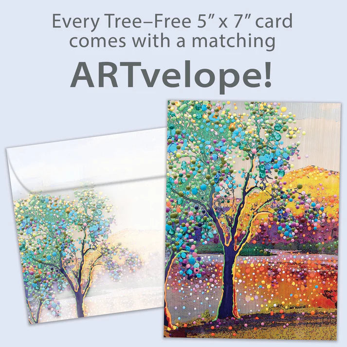 Tree Free Greetings🍁 Colourful Tree All Occassion Card