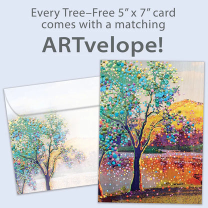 Tree Free Greetings🍁 Colourful Tree All Occassion Card