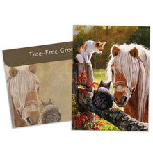 Tree Free Greetings🍁 Pony and Cats Blank Card