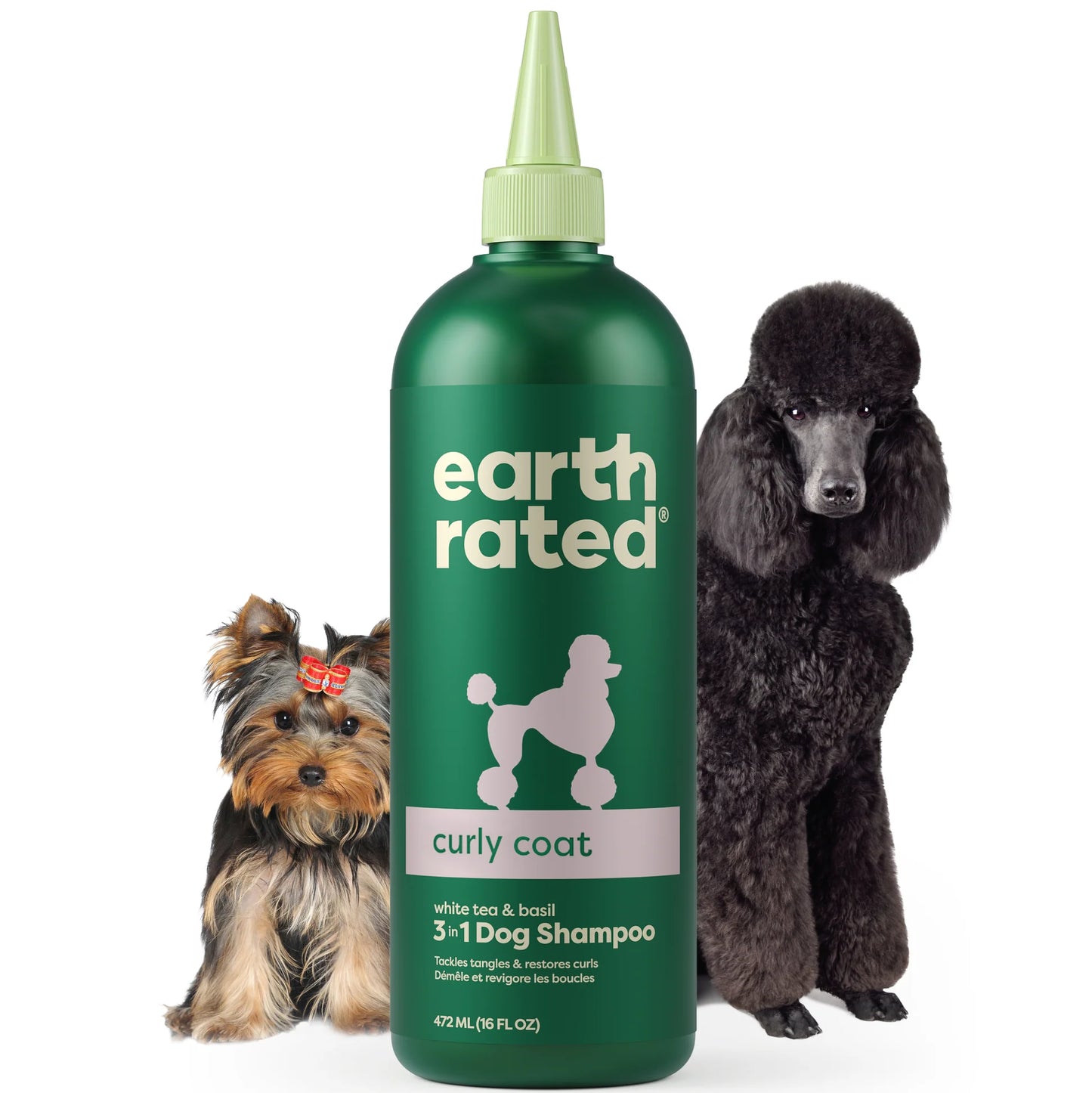 Earth Rated🍁 Curly Coat White Tea & Basil 3-in-1 Grooming Shampoo 16oz