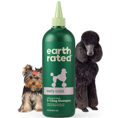 Earth Rated🍁 Curly Coat White Tea & Basil 3-in-1 Grooming Shampoo 16oz
