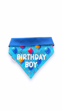 Collar Crazy Co🍁 Blue Happy Birthday Dog Bandanna