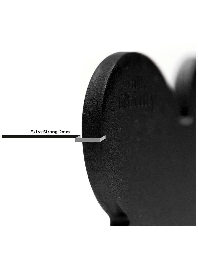 My Family Basic Bone Black  - Engravable ID Tag