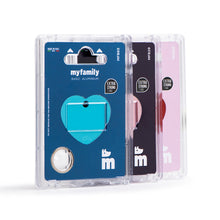 My Family Basic Heart Blue - Engravable ID Tag