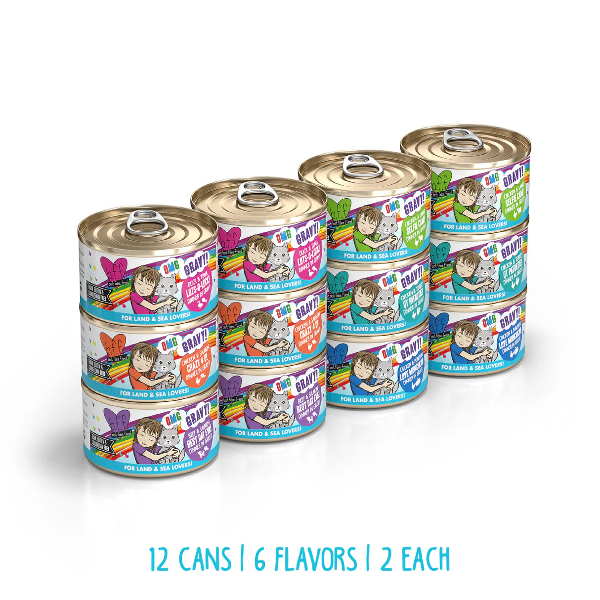 Weruva OMG Rainbow Road  Variety Pack for Cats 12 x 2.8oz