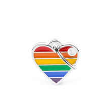 My Family Rainbow Heart- Engravable ID Tag