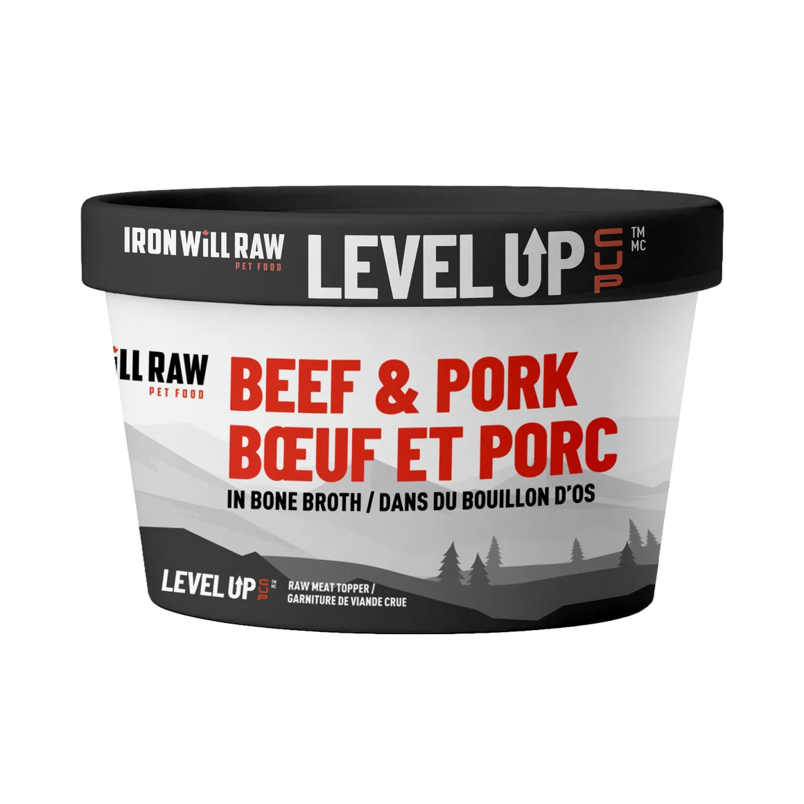 Iron Will Raw® 🍁Level Up Cup Beef & Pork in Bone Broth for Dogs & Cats  4oz