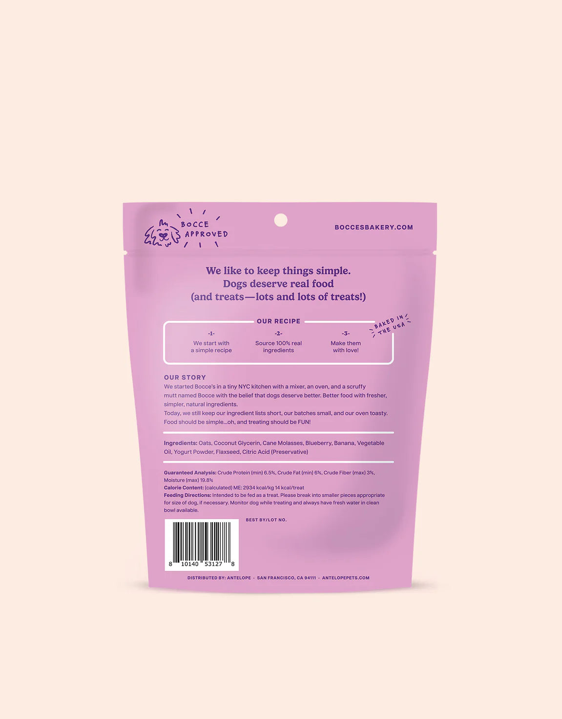 Bocce's Bakery Berry Bliss Biscuits 6oz