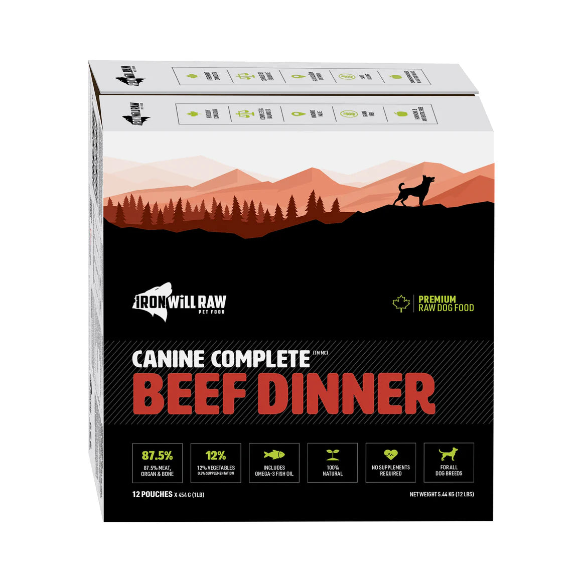 Iron Will Raw 🍁Canine Complete Beef Dinner 12lb