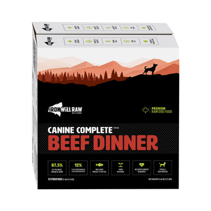 Iron Will Raw 🍁Canine Complete Beef Dinner 12lb