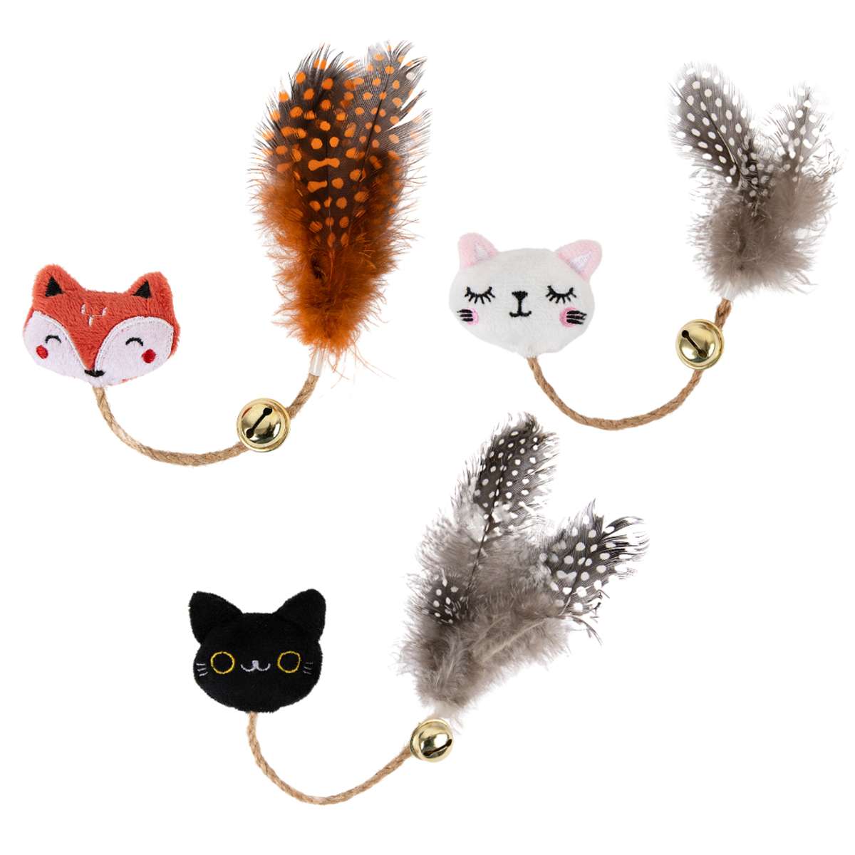 Brookbrand 🍁Black Cat Rope Toy with Bell