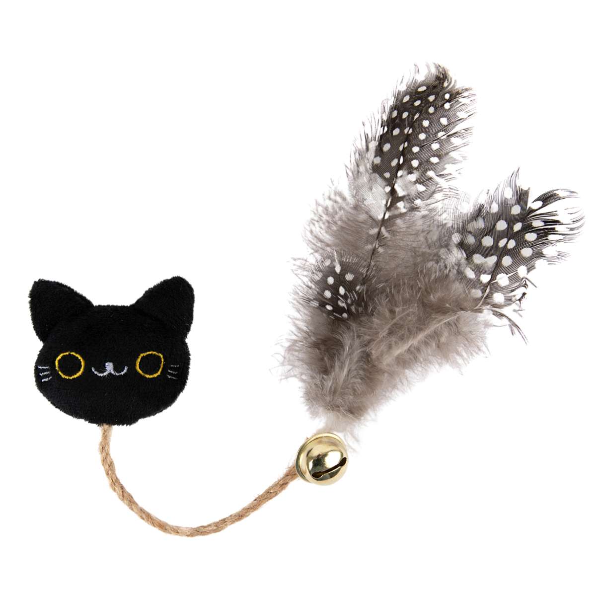 Brookbrand 🍁Black Cat Rope Toy with Bell