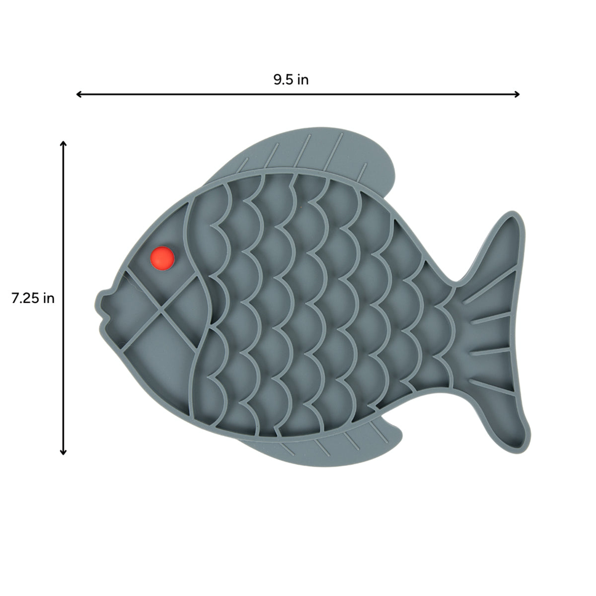 Brookbrand Grey Fish Silicone Lick Mat for Cats