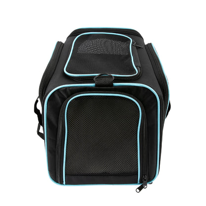 Brookbrand Blue & Black Foldable Soft Pet Carrier