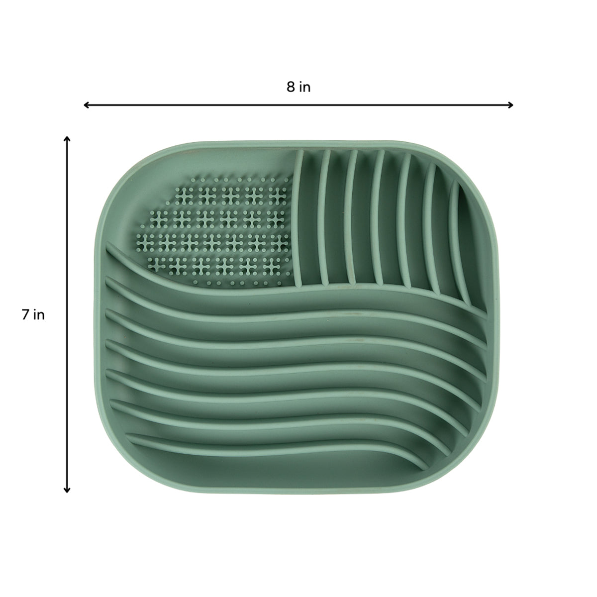 Brookbrand Green Square Silicone Lick Mat