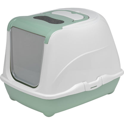 Moderna Soft Green Flip Cat Hooded Litter Box