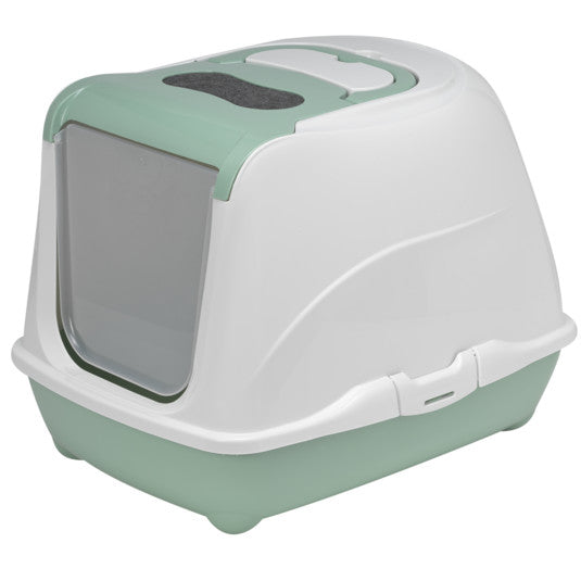 Moderna Soft Green Flip Cat Hooded Litter Box