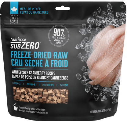Nutrience 🍁SubZero Whitefish & Cranberry Freeze Dried Cat Food