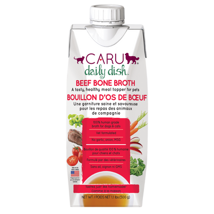 Caru Daily Dish Beef Broth for Dogs & Cats 17.6oz