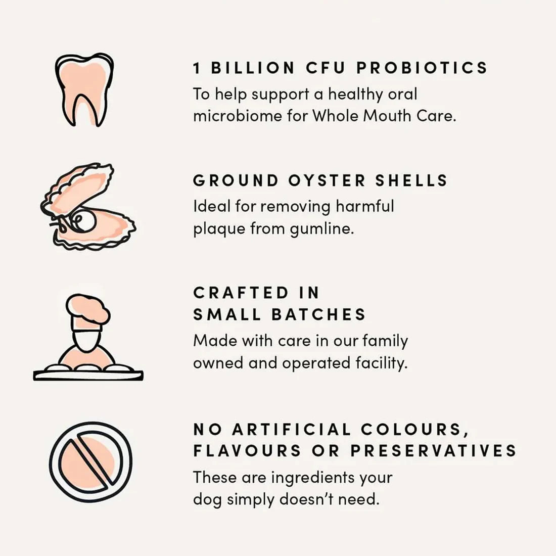 Crumps Naturals 🍁Plaque Buster Advanced Whole Mouth Dog Dental Sticks with Probiotics 10-Pack