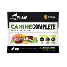 Iron Will Raw 🍁Canine Complete Duck and Pork Dinner 6lb