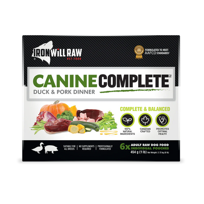 Iron Will Raw 🍁Canine Complete Duck and Pork Dinner 6lb