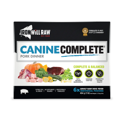 Iron Will Raw 🍁Canine Complete Pork Dinner 6lb