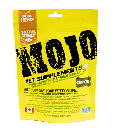 Mojo 🍁 Pure Hemp Chicken Bites with Sativa Extract Pet Supplements