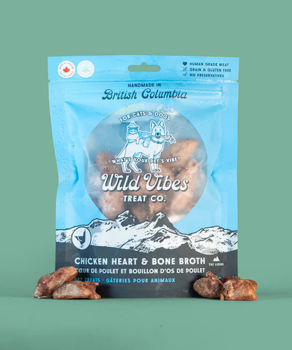 Wild Vibes Treat Co. Chicken Heart & Bone Broth 68g