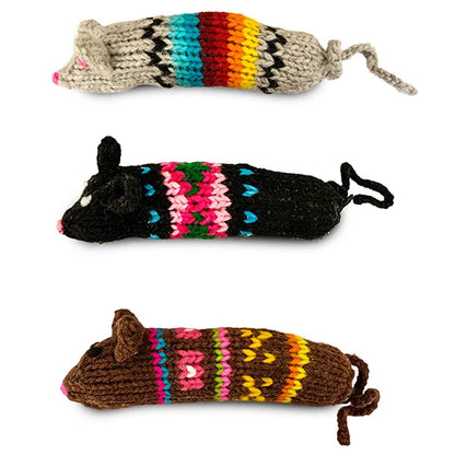 Fair Trade Wooly Mice Organic Catnip Cat Toy 6"