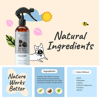 Kin + Kind Pet Smell Coat Spray - Patchouli 12oz