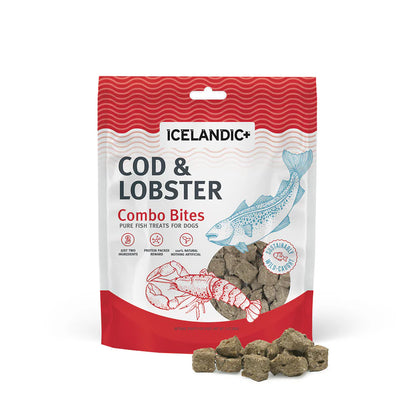 ICELANDIC+ Cod & Lobster Combo Bites Dog Treats 3oz