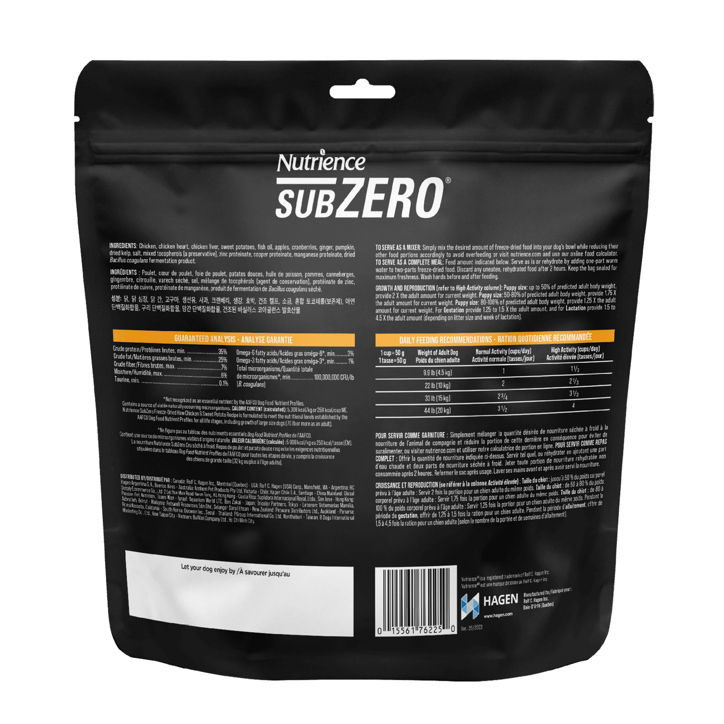 Nutrience SubZero Chicken & Sweet Potato Freeze Dried Raw Dog Food